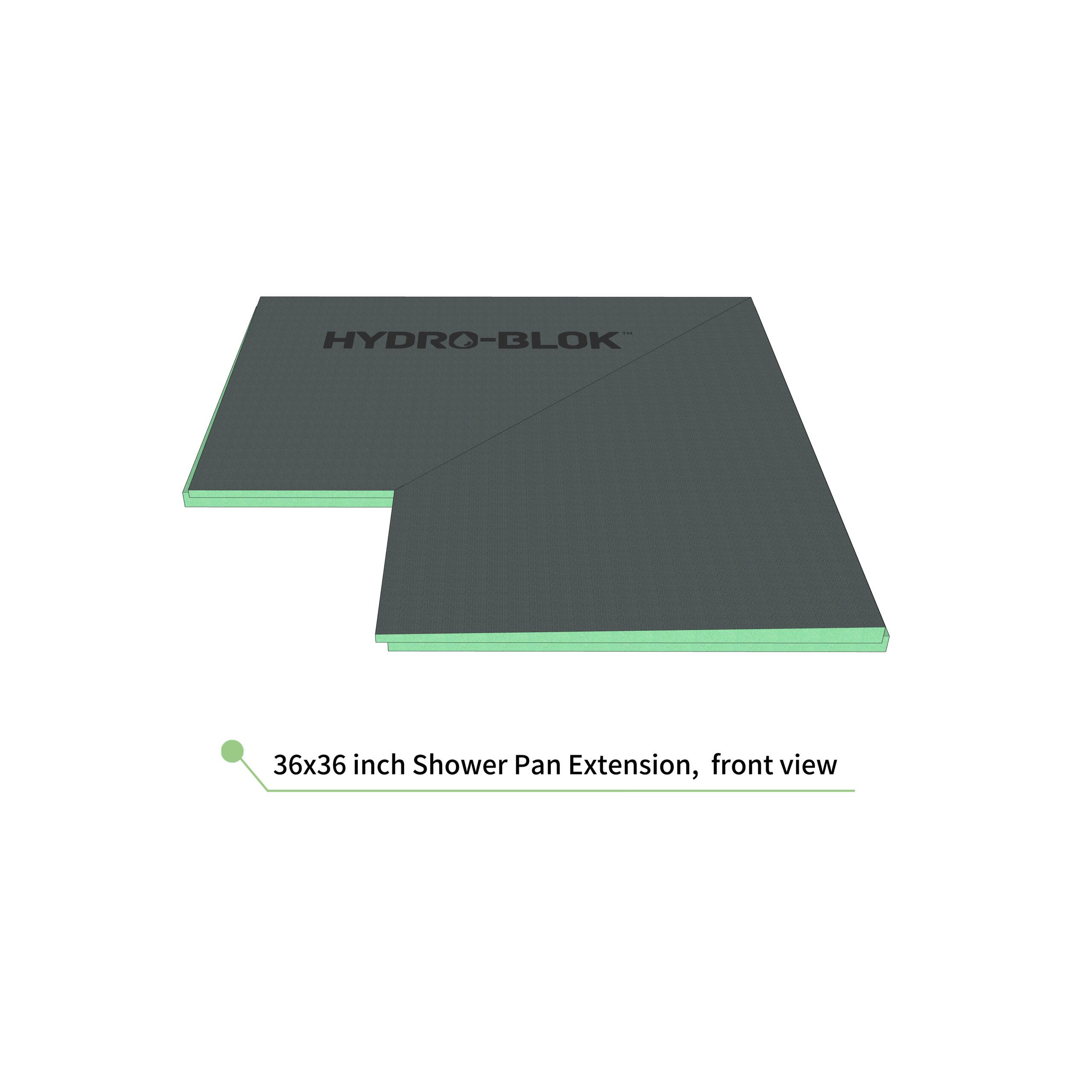 3636InchesClassicCornerShowerPanExtensionFrontView 3636InchesClassicCornerShowerPanExtensionFrontView